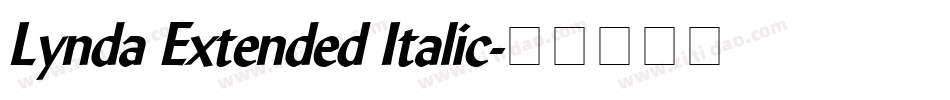 Lynda Extended Italic字体转换